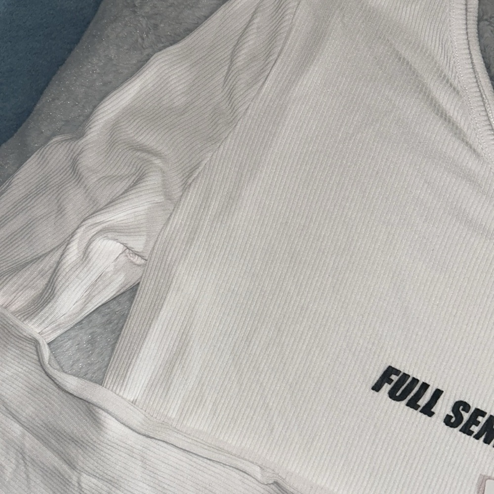 Full Send Off-Shoulder Ribbed Top NWT size L - Picture 5 of 5
